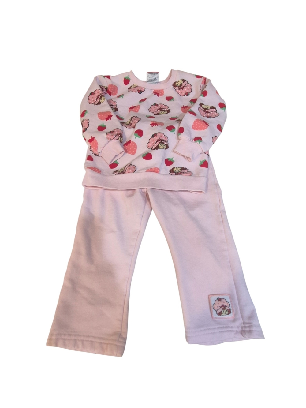 Pink Strawberry Shortcake Print Kids 2 T Set